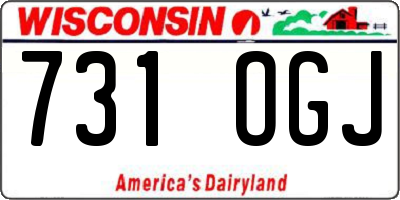 WI license plate 731OGJ