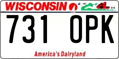 WI license plate 731OPK
