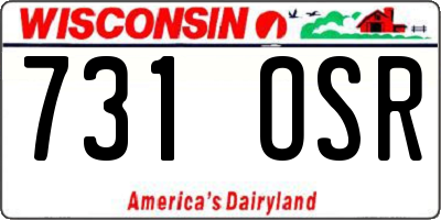 WI license plate 731OSR