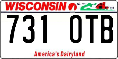 WI license plate 731OTB