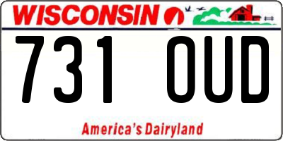 WI license plate 731OUD