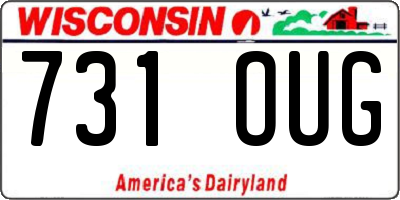 WI license plate 731OUG