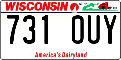 WI license plate 731OUY