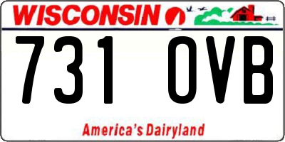 WI license plate 731OVB