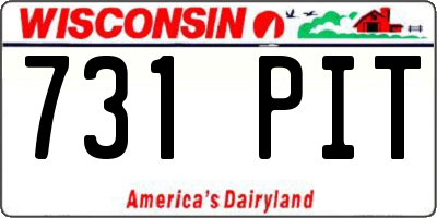 WI license plate 731PIT