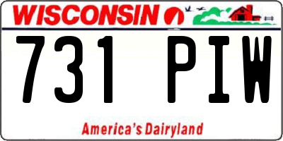 WI license plate 731PIW