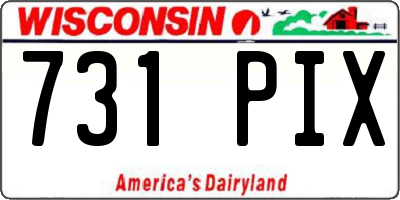 WI license plate 731PIX