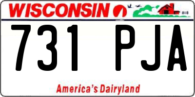 WI license plate 731PJA