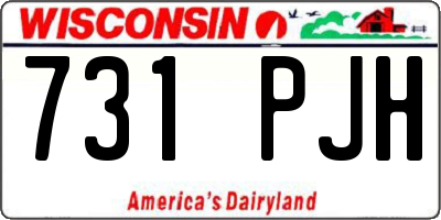 WI license plate 731PJH
