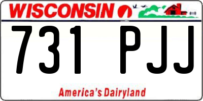 WI license plate 731PJJ