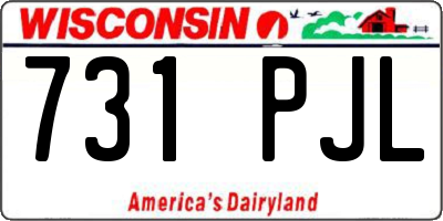WI license plate 731PJL