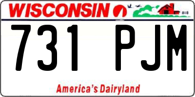 WI license plate 731PJM
