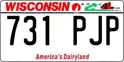 WI license plate 731PJP