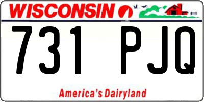 WI license plate 731PJQ