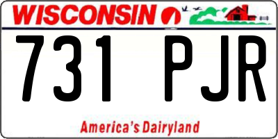 WI license plate 731PJR