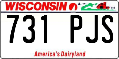 WI license plate 731PJS