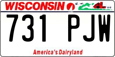 WI license plate 731PJW