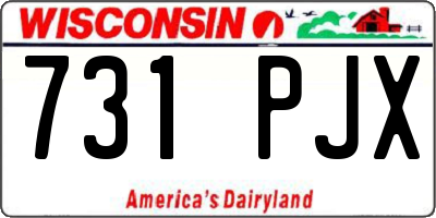 WI license plate 731PJX