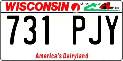 WI license plate 731PJY
