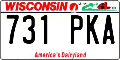 WI license plate 731PKA