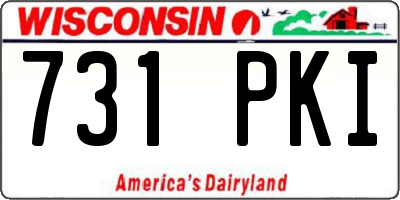 WI license plate 731PKI