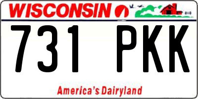 WI license plate 731PKK