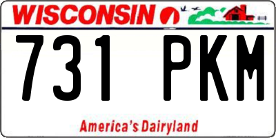 WI license plate 731PKM