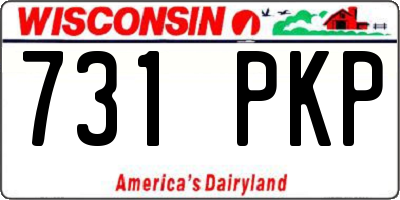 WI license plate 731PKP