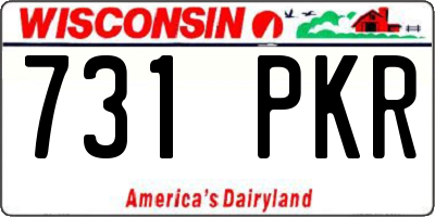 WI license plate 731PKR