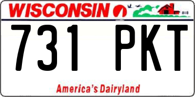 WI license plate 731PKT