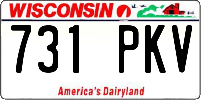 WI license plate 731PKV