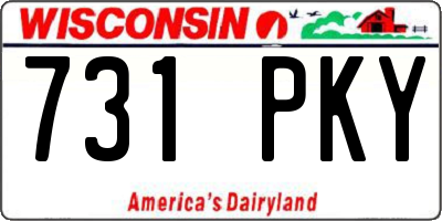 WI license plate 731PKY