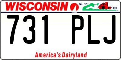 WI license plate 731PLJ
