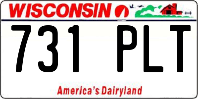 WI license plate 731PLT