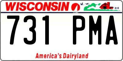 WI license plate 731PMA