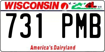 WI license plate 731PMB