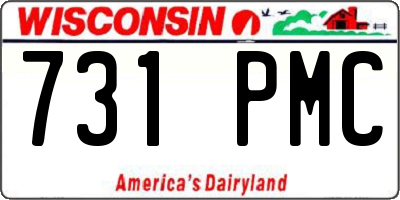 WI license plate 731PMC