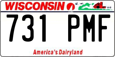 WI license plate 731PMF