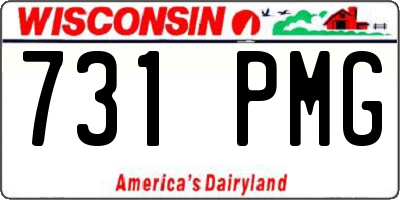 WI license plate 731PMG
