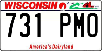 WI license plate 731PMO