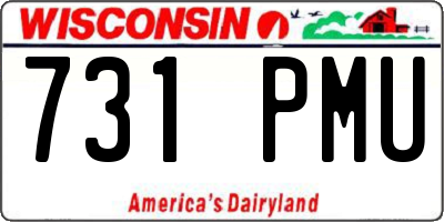 WI license plate 731PMU