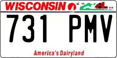 WI license plate 731PMV