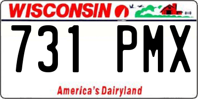 WI license plate 731PMX