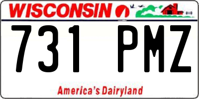 WI license plate 731PMZ