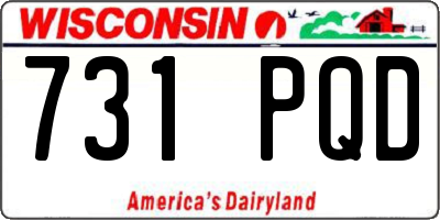WI license plate 731PQD