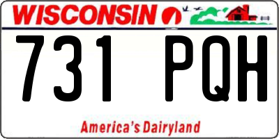 WI license plate 731PQH