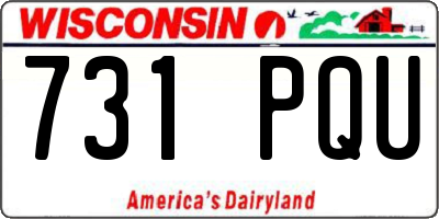 WI license plate 731PQU