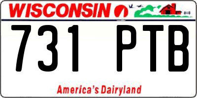 WI license plate 731PTB