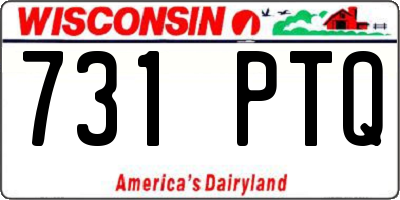 WI license plate 731PTQ