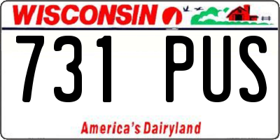 WI license plate 731PUS
